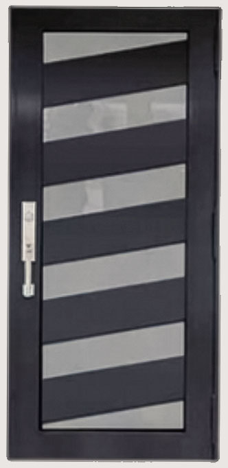 Impact entry door with metal scrollwork design in Orlando, FL